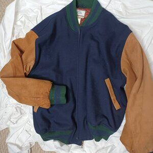 Vintage Wool and Leather Jacket Eaton L